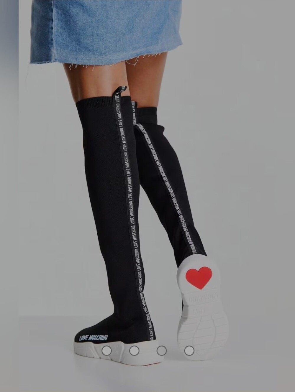 Love Moschino Black Sock Sneakers
